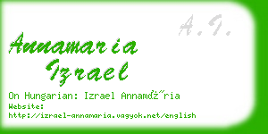 annamaria izrael business card